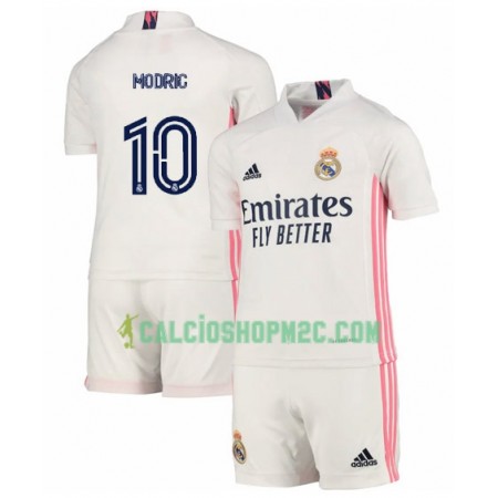 Real Madrid Luka Modrić 10 Bambino Maglia Prima 2020/2021 Manica Corta (+ Pantaloncini)
